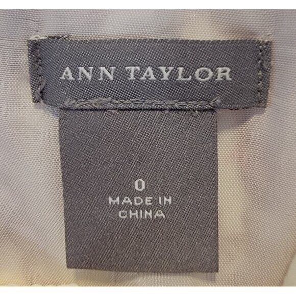Ann Taylor Ivory Box Pleat With Red Embroidered Lined Dress Sz‎ 0 NWOT with FLAW - Picture 8 of 16